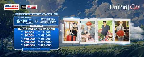 Rayakan Ulang Tahun Pertama Cisini Stories! Dapatkan Kode Item, Cashback dan Potongan Harga Voucher UniPin di Alfamart!